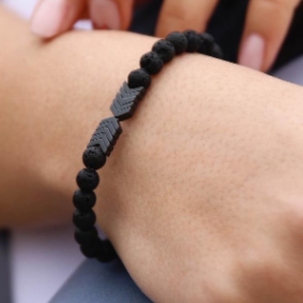 Diffuser Bracelet With Lava Beads And Sacred Arro… - image 2